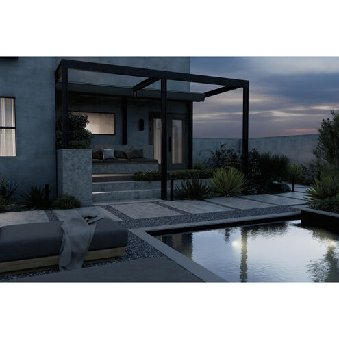 Independence 12 AC/DC 2.75 watt Textured Black Curved Path Light in 3000K